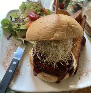 Beetroot burger  at Veggie4Love in Hong Kong Island