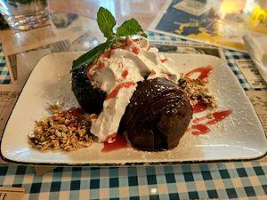 Chocolate souffle at Veggie4Love in Hong Kong Island
