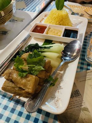 Hainan chicken rice  at Veggie4Love in Hong Kong Island