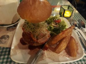 'The Drama Queen' burger at Veggie4Love in Hong Kong Island