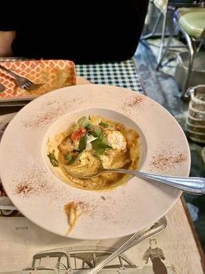Laksa squid balls  at Veggie4Love in Hong Kong Island