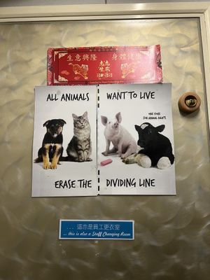 Decoration outside the restaurant at Veggie4Love in Hong Kong Island