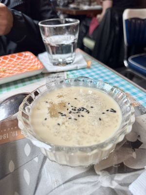 Traditional Cantonese dessert 燕窝’birds nest soup'  at Veggie4Love in Hong Kong Island