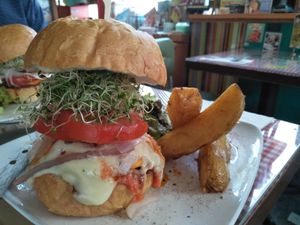 I am fabulous burger at Veggie4Love in Hong Kong Island