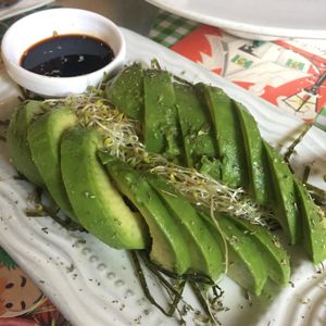 Avocado sashimi  at Veggie4Love in Hong Kong Island