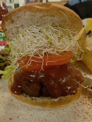 Kobe Burger at Veggie4Love in Hong Kong Island
