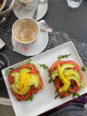 Avo toast at Caffe Cinema in Rovinj