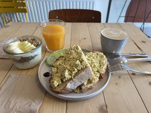 Big vegan breakfast !  at Taylor's Cafe in Brussels
