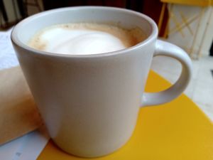 Chai latte at Taylor's Cafe in Brussels