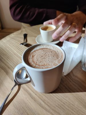 Chocolat chaud at Taylor's Cafe in Brussels