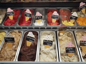 Ice cream - majority vegan at Lody Daktyl Cafe in Gdansk