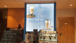 100% vegan coffees at Lody Daktyl Cafe in Gdansk