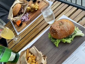Vegan burger and Ćevapčići at Craft in Rabac