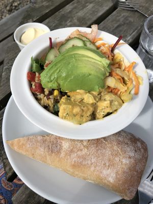 Salad bowl at Riverside Cafe in Newcastle Emlyn
