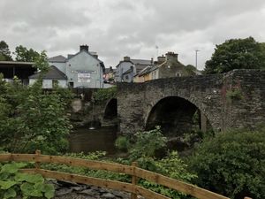 Located in town, next to historic stone bridge. at Riverside Cafe in Newcastle Emlyn
