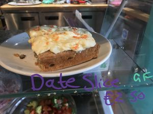 Amazing carrot cake (vegan). at Riverside Cafe in Newcastle Emlyn