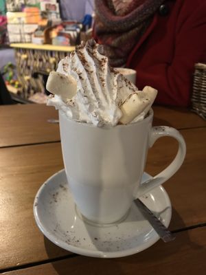Veganuary  Deluxe Hot Chocolate at Riverside Cafe in Newcastle Emlyn