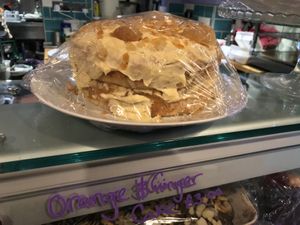 Delicious vegan orange and ginger cake. at Riverside Cafe in Newcastle Emlyn