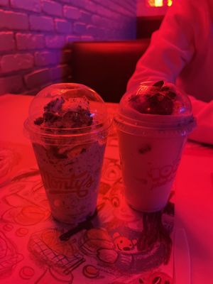 Oreo and vanilla mini milkshakes   at Monty's Good Burger - Culver City in Culver City