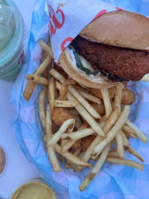 Double burger   at Monty's Good Burger - Culver City in Culver City