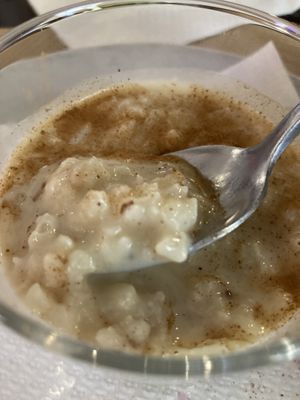 Arroz con leche de soja  at Vegetariano El Calafate in Malaga