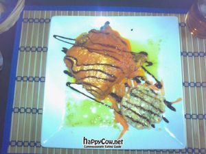 Pastel vegetal- roasted vegetable layered dish- also vegan at Vegetariano El Calafate in Malaga