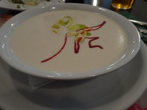 Garlic soup (vegan)) at Vegetariano El Calafate in Malaga