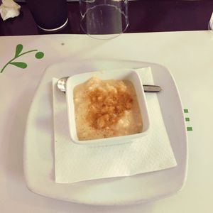 vegan rice pudding at Vegetariano El Calafate in Malaga