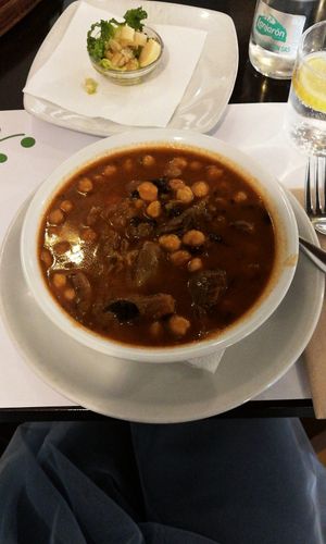 chickpea mushroom casserole at Vegetariano El Calafate in Malaga
