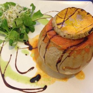 stuffed pumpkin at Vegetariano El Calafate in Malaga