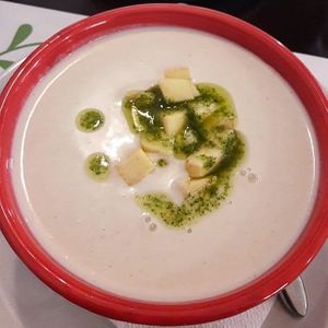 Ajo blanco was so good! at Vegetariano El Calafate in Malaga