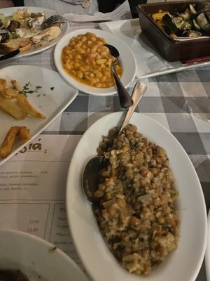 Lentils and beans  at Melitzia Taverna in Tala