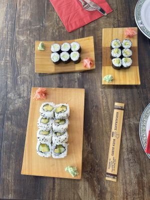 Vegetable sushi (no Mayo) at Buen Gusto in Lanzarote