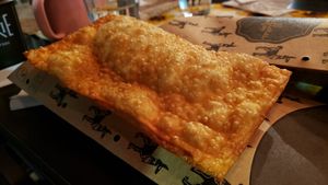 Pastel de palmito (R$14). Super tasty. Great texture. at Miraflores - Gastro Bar Vegan  in Curitiba