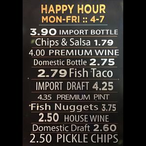 Happy Hour is 4-7pm Monday through Friday. at Harps American Pub &Grill in Jacksonville
