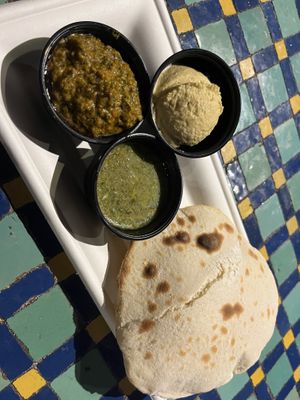 Stone Baked Bread with Dips  at Walt Disney World - Tangierine Café in Lake Buena Vista