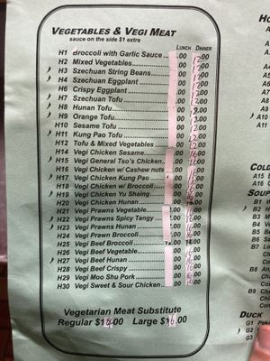   at Chen's Gourmet Restaurant in Washington