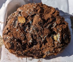 chocolate almond croissant at Tipping the Scales Vegan Bakery in Beaverton