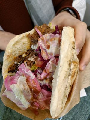 Vegan seitan sandwich at Gaia Kitchen in Vienna