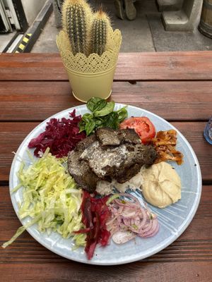 Seitan plate  at Gaia Kitchen in Vienna