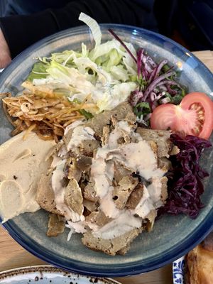 Kebab plate  at Gaia Kitchen in Vienna