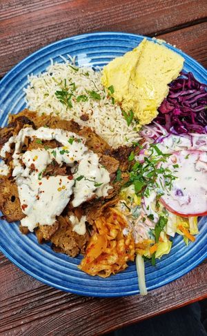 Döner kebap (try this!!) at Gaia Kitchen in Vienna