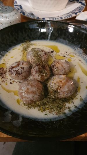 vegan "meat balls" at Gaia Kitchen in Vienna