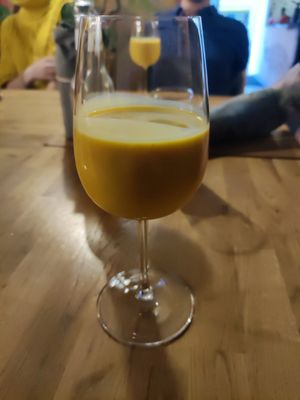 Mango lassi at Gaia Kitchen in Vienna