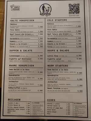 Starters/Vorspeisen at Gaia Kitchen in Vienna