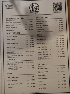 Drinks at Gaia Kitchen in Vienna