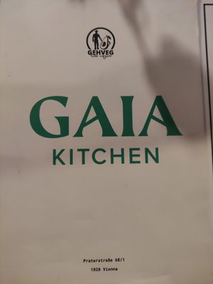 Menu at Gaia Kitchen in Vienna