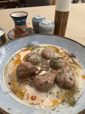 Kibbeh in yoghurt dressing   at Gaia Kitchen in Vienna