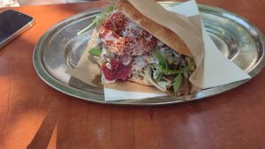Doner kebab at Gaia Kitchen in Vienna