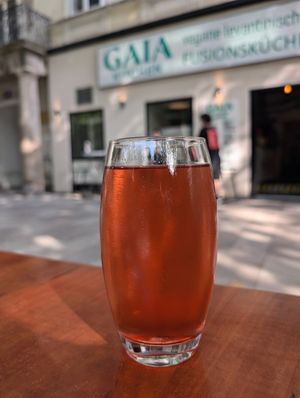 Hibiscus tea at Gaia Kitchen in Vienna